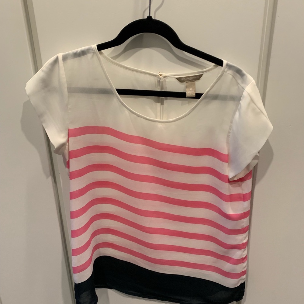 Banana republic striped sheer top